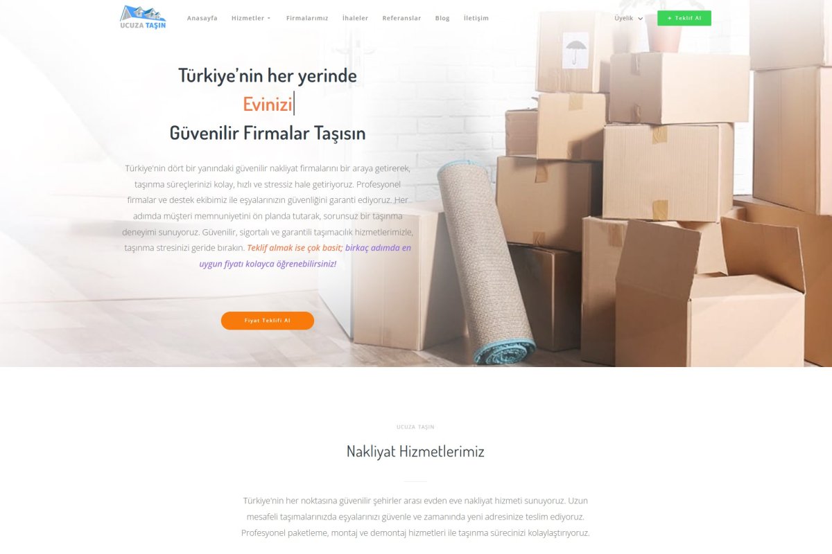Ucuztasin.com.tr: Türkiye Genelinde Evden Eve Nakliyat